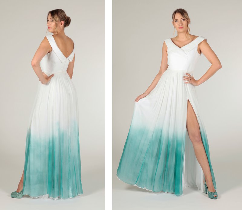 Kleid aus mit Meeresalgen angereicherter Faser