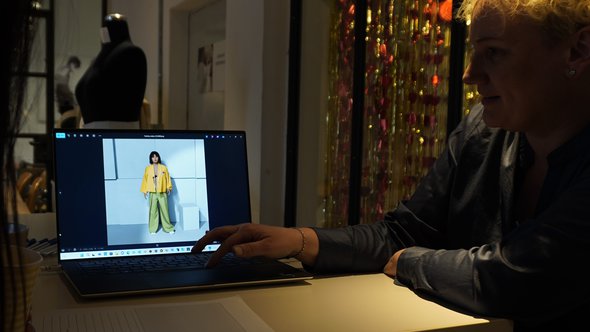 Laptop mit ClippClapp-Anwendung